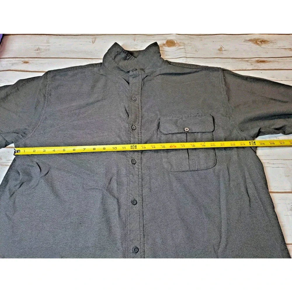 The North Face Shirt Mens XL Short Sleeve Hiking Button Down Nylon Brown Outdoor